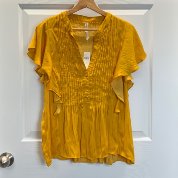 NWT Anthropologie Ruffled Pintucked Blouse - Picture 7 of 16